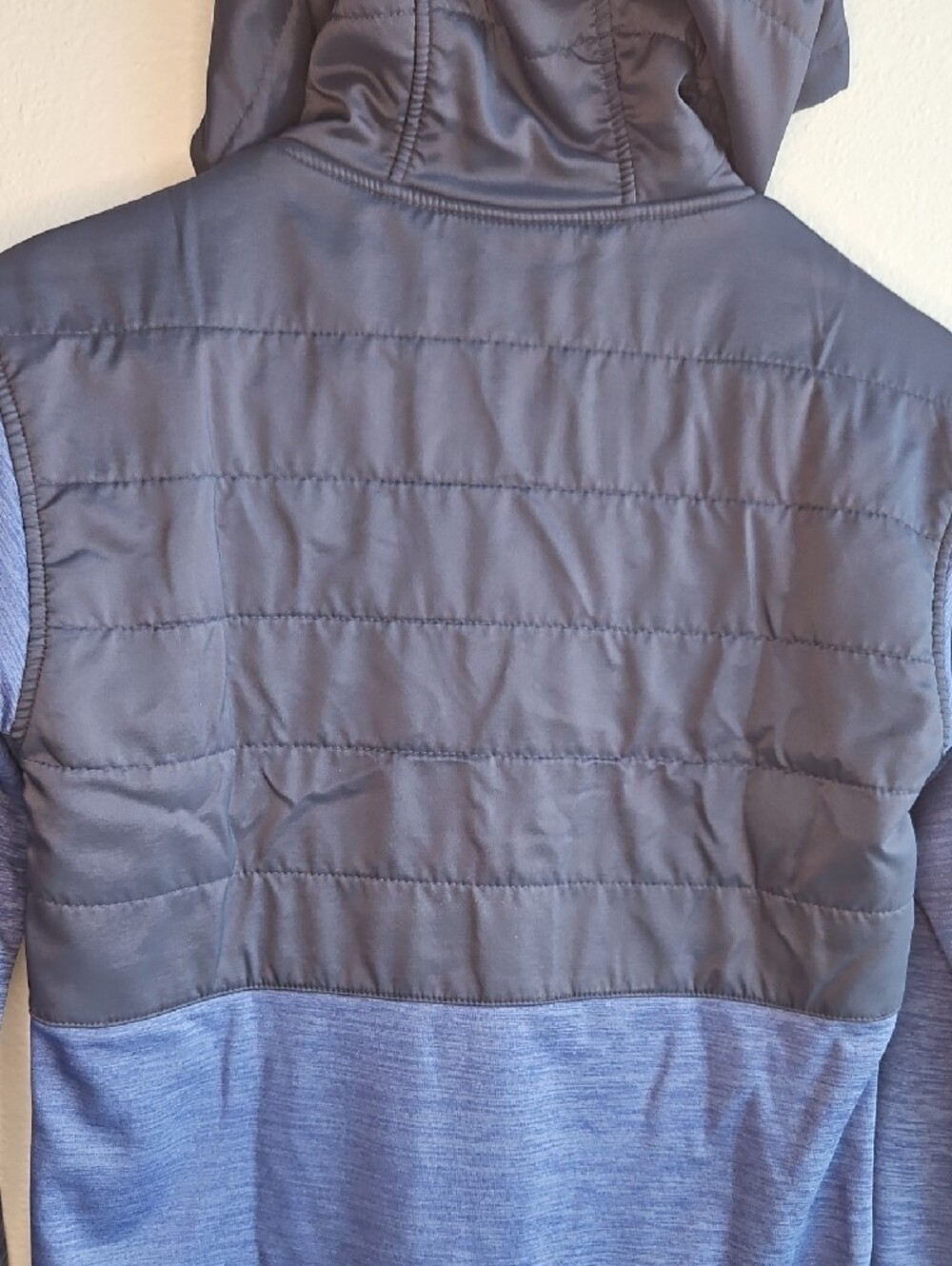 Columbia Blue Hybrid Fleece Hooded Kids Jacket Size Large 14/16 - Picture 7 of 13